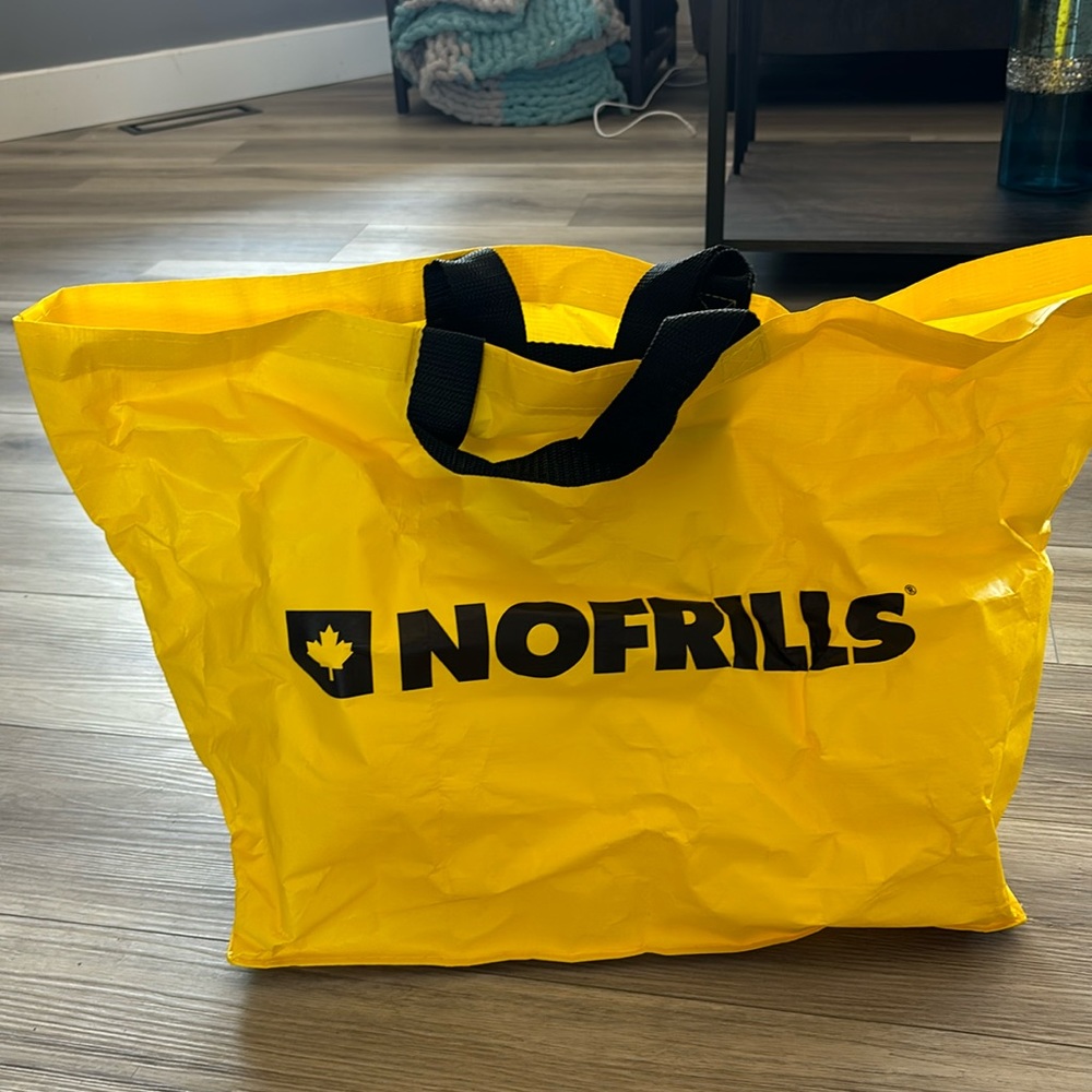 Extra large reusable no frills grocery bags